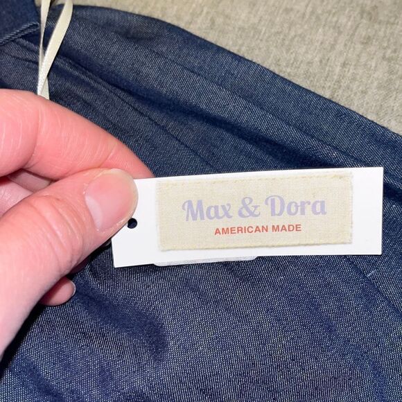 Max & Dora‎ Girls Skirt Bow Front Denim Look American Made Cute - Picture 3 of 5